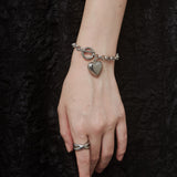 ciite' シーテ ブレスレット 【 金属アレルギー対応 】 ハートペンダント ブレスレット サージカルステンレス