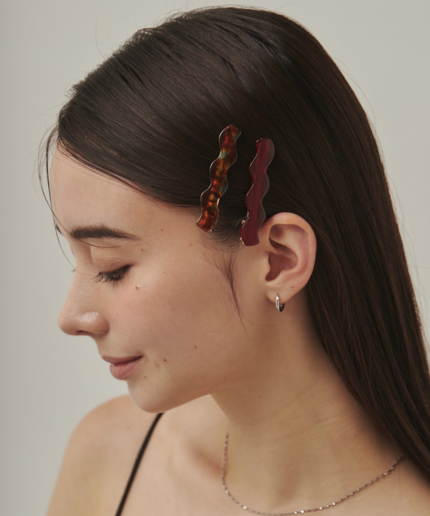 ciite' シーテ ヘアアクセサリー ウェーブデザインヘアピン 2個セット