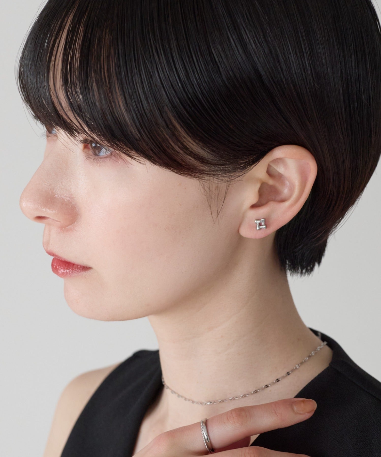 ciite' シーテ ピアス（両耳用） 【金属アレルギー対応】スクエアデザイン ピアス