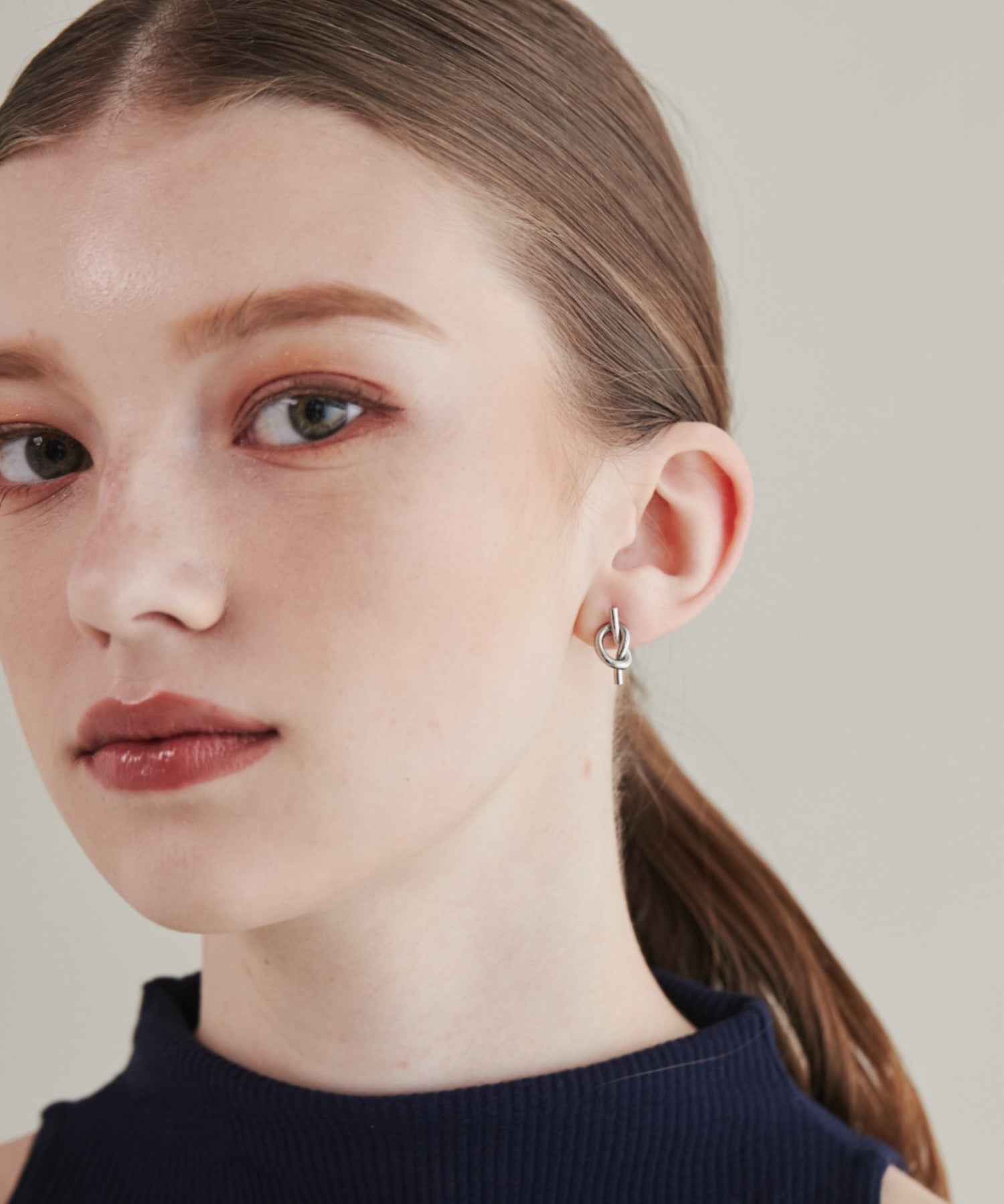 ciite' シーテ ピアス（両耳用） 【 金属アレルギー対応 】 ノットピアス サージカルステンレス (両耳用)