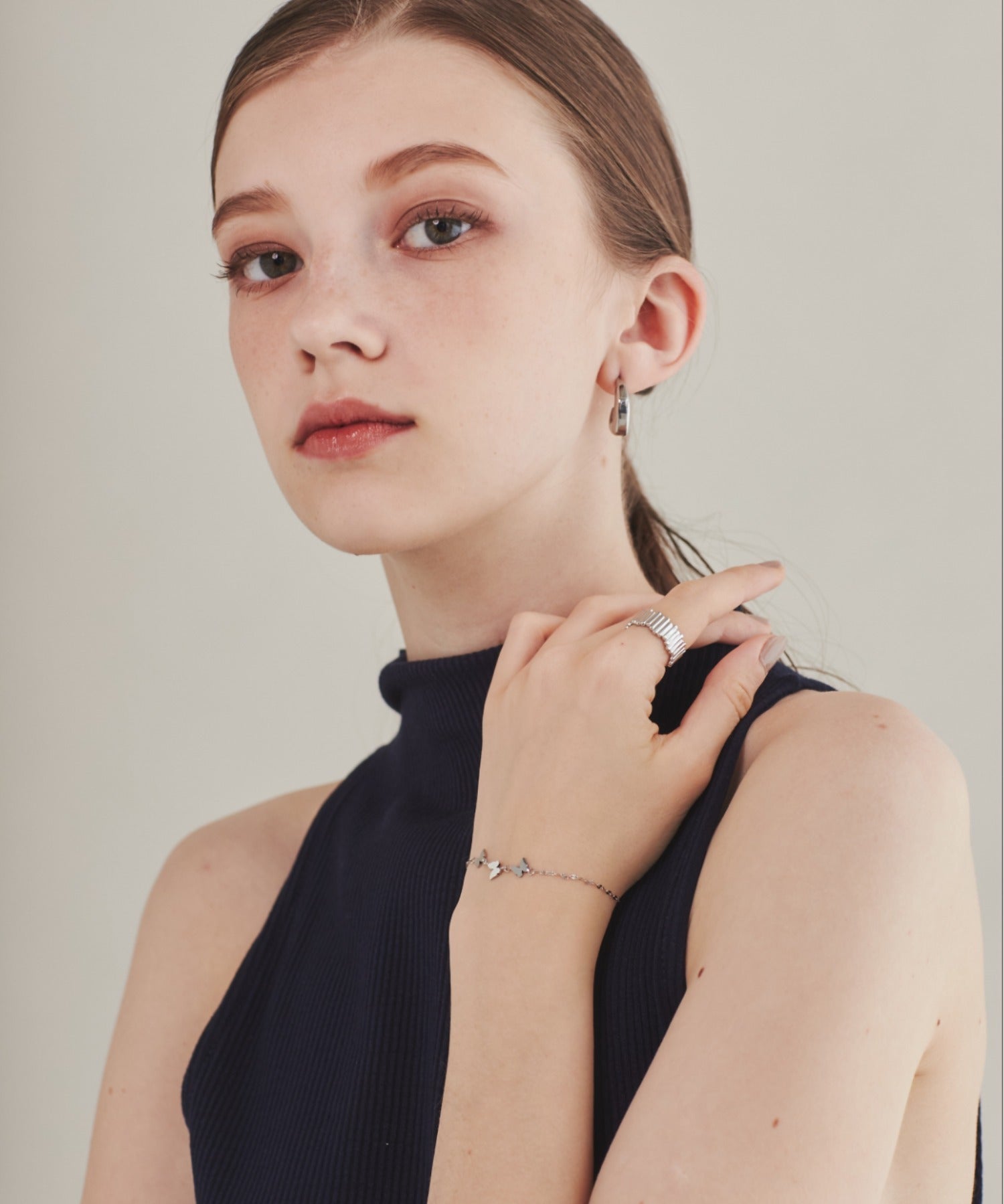 ciite' シーテ ブレスレット 【 金属アレルギー対応 】 バタフライ ブレスレット サージカルステンレス