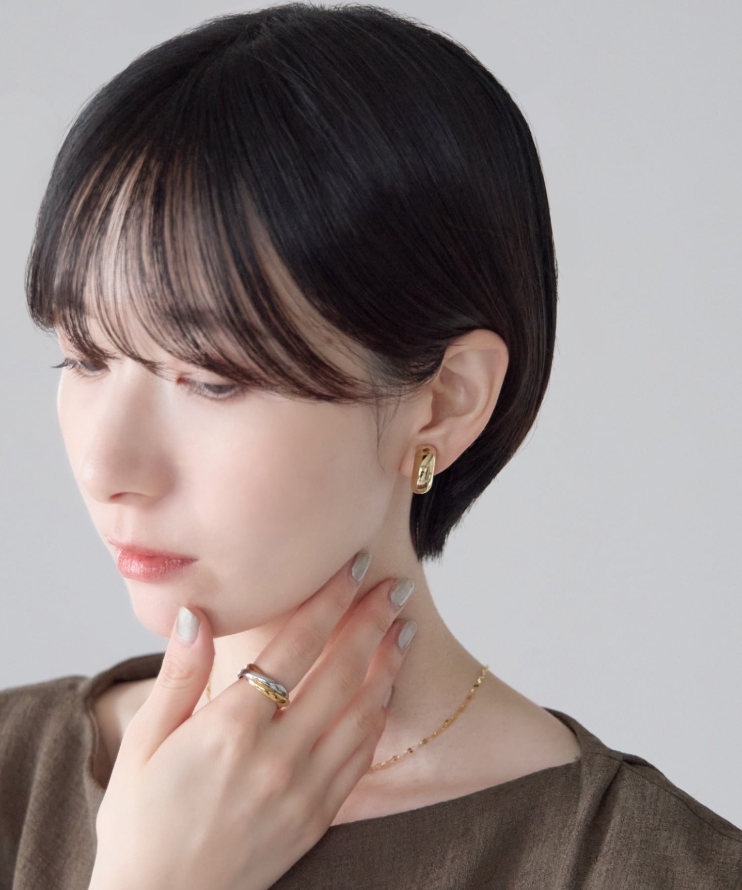 ciite' シーテ イヤリング シリコン付 メタルデザイン イヤリング
