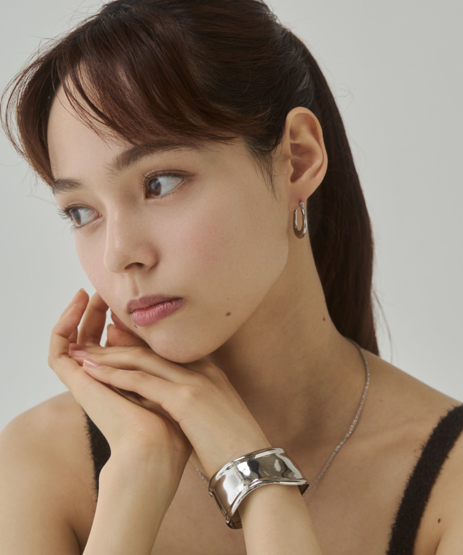 ciite' シーテ ピアス（両耳用） 【 金属アレルギー対応 】オーバルフープピアス サージカルステンレス（両耳用）