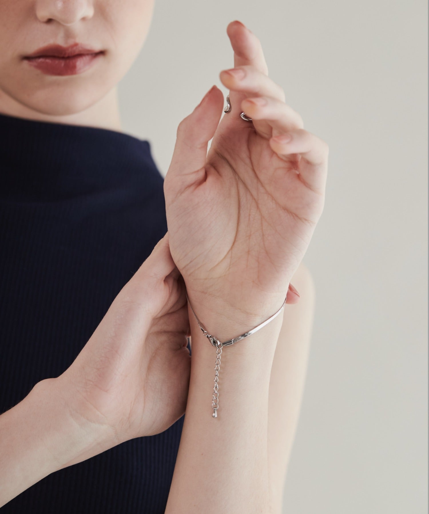 ciite' シーテ ブレスレット 【 金属アレルギー対応 】 2mm シンプルスネークチェーンブレスレット サージカルステンレス