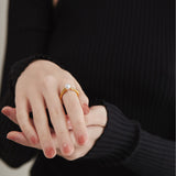 ciite' シーテ リング 【 金属アレルギー対応 】 パールモチーフリング サージカルステンレス