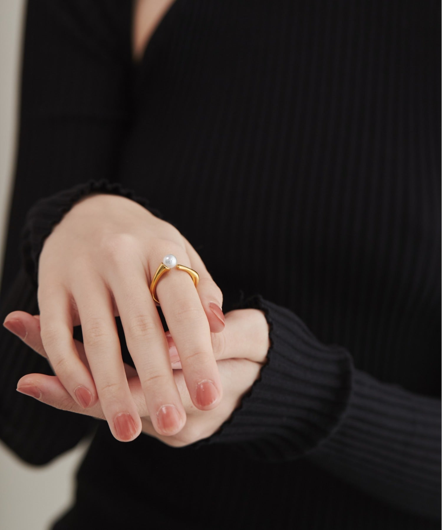 ciite' シーテ リング 【 金属アレルギー対応 】 パールモチーフリング サージカルステンレス