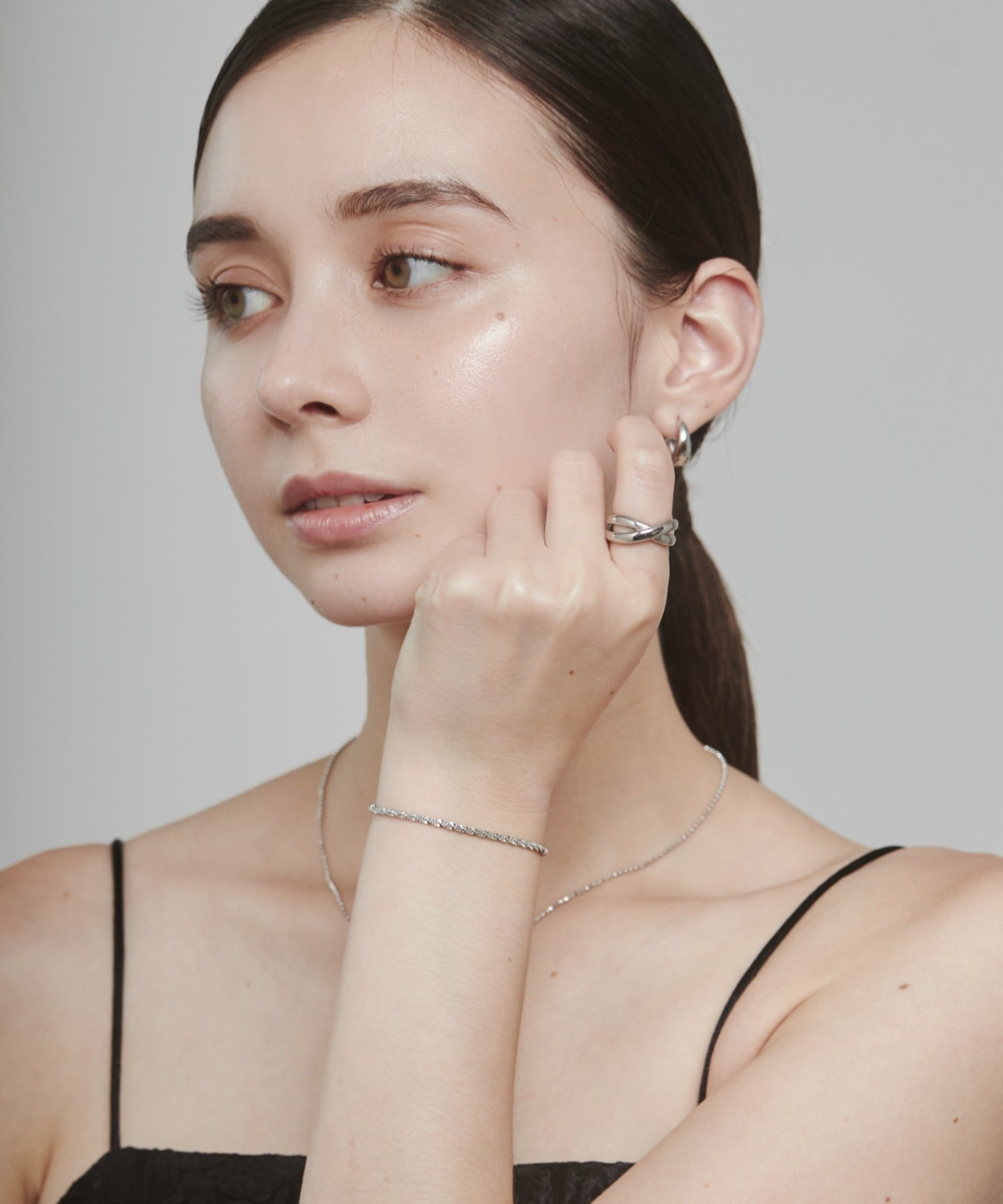 ciite' シーテ ブレスレット 【 金属アレルギー対応 】 グリッターチェーンブレスレット サージカルステンレス