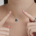 ciite' シーテ ネックレス 【 金属アレルギー対応 】 シズクビジューネックレス サージカルステンレス