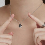 ciite' シーテ ネックレス 【 金属アレルギー対応 】 シズクビジューネックレス サージカルステンレス