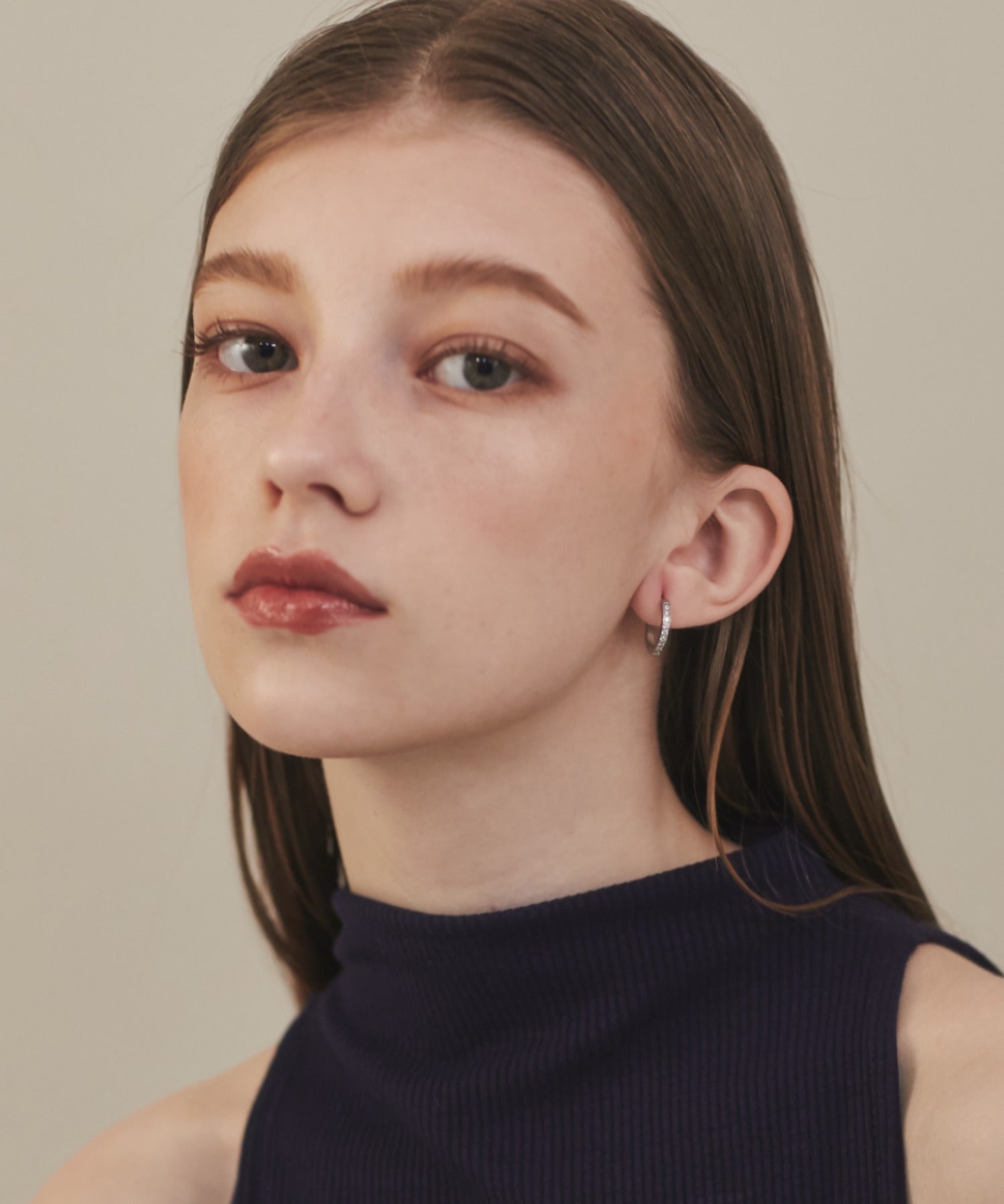 ciite' シーテ ピアス（両耳用） 【 金属アレルギー対応 】 ビジューフープピアス サージカルステンレス (両耳用)