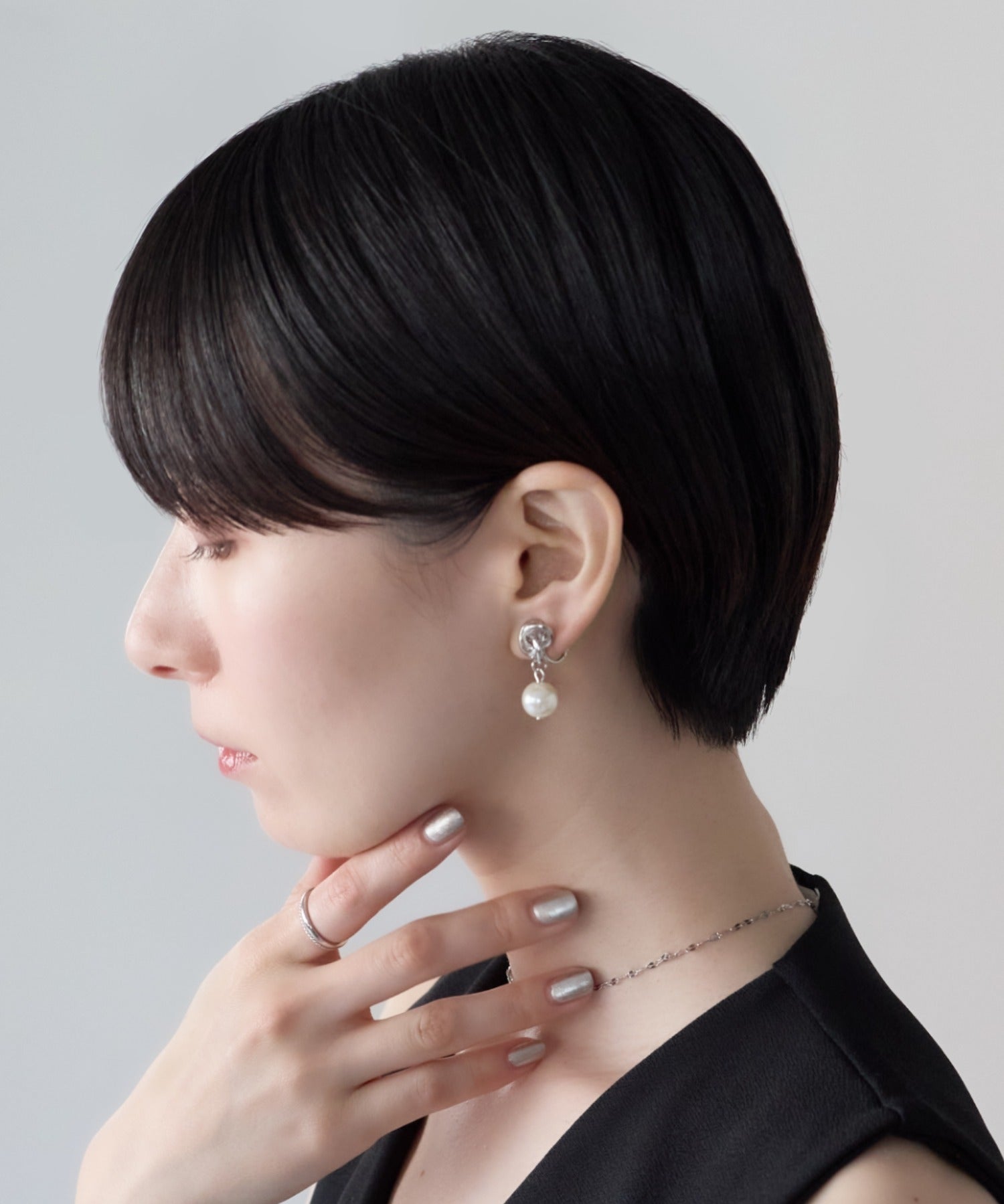 ciite' シーテ イヤリング シリコン付 デザインパール イヤリング