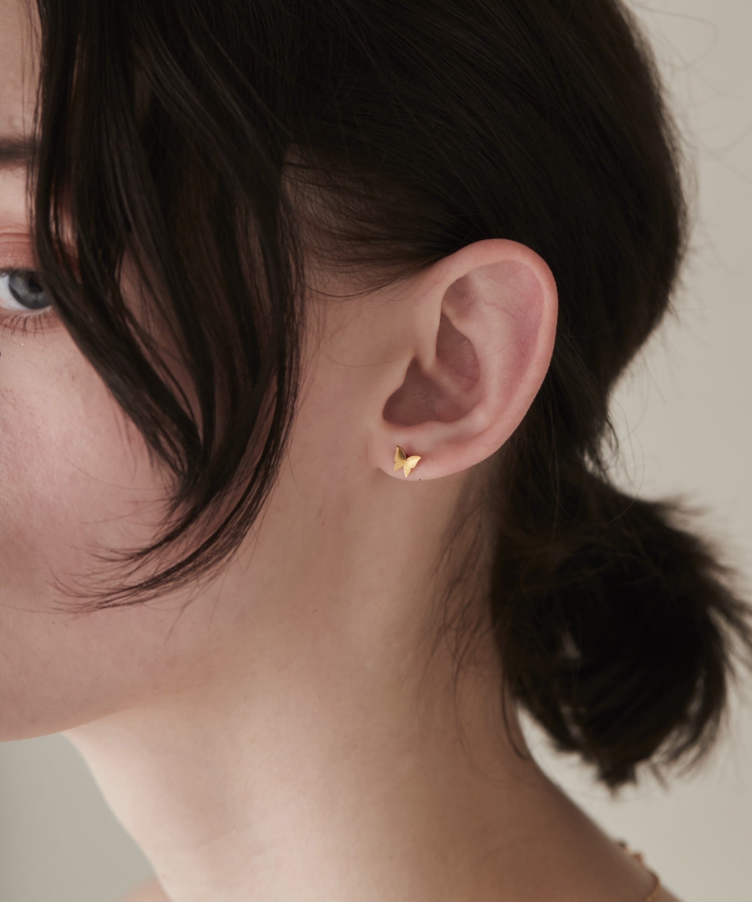 ciite' シーテ ピアス（両耳用） 【 金属アレルギー対応 】 ミニバタフライモチーフピアス サージカルステンレス (両耳用)