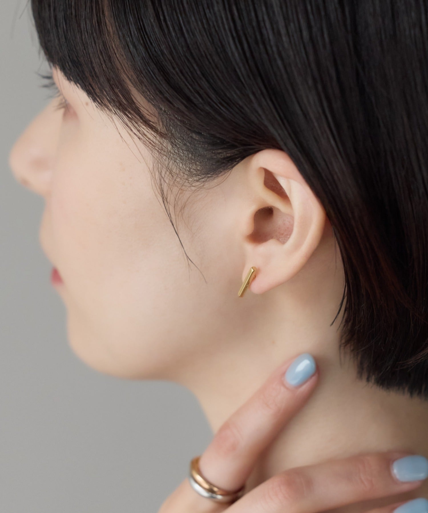 ciite' シーテ ピアス（両耳用） 【金属アレルギー対応】レクタングルバー ピアス