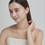 ciite' シーテ ネックレス 【 金属アレルギー対応 】 チェーンネックレス 2セット サージカルステンレス （38～43cm, 40～45cm）