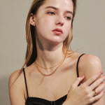 ciite' シーテ ネックレス 【 金属アレルギー対応 】 2連チェーンネックレス サージカルステンレス