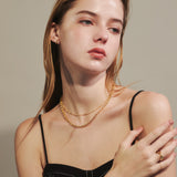 ciite' シーテ ネックレス 【 金属アレルギー対応 】 2連チェーンネックレス サージカルステンレス