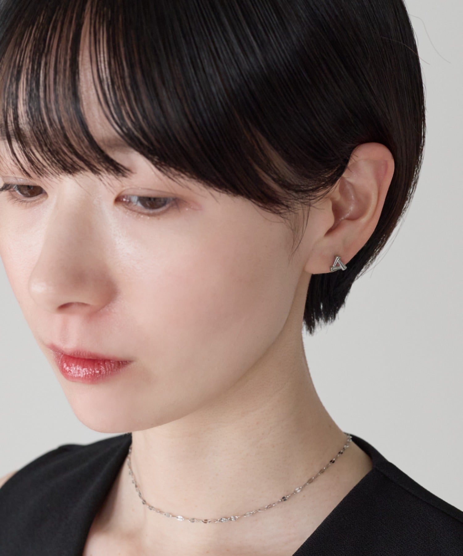 ciite' シーテ ピアス（両耳用） 【金属アレルギー対応】トライアングルピアス