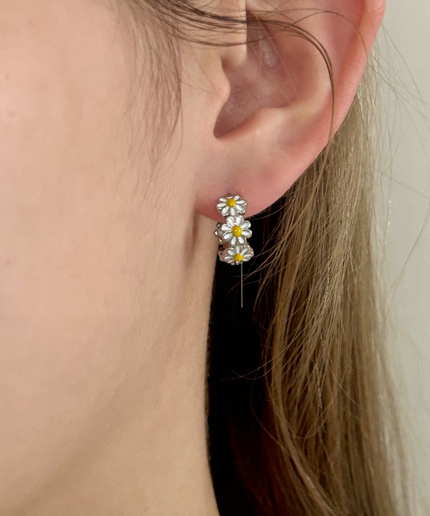 ciite' シーテ ピアス（両耳用） 【 金属アレルギー対応 】 フルール フープピアス サージカルステンレス