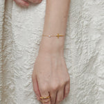 ciite' シーテ ブレスレット 【 金属アレルギー対応 】 クロスビジューブレスレット サージカルステンレス