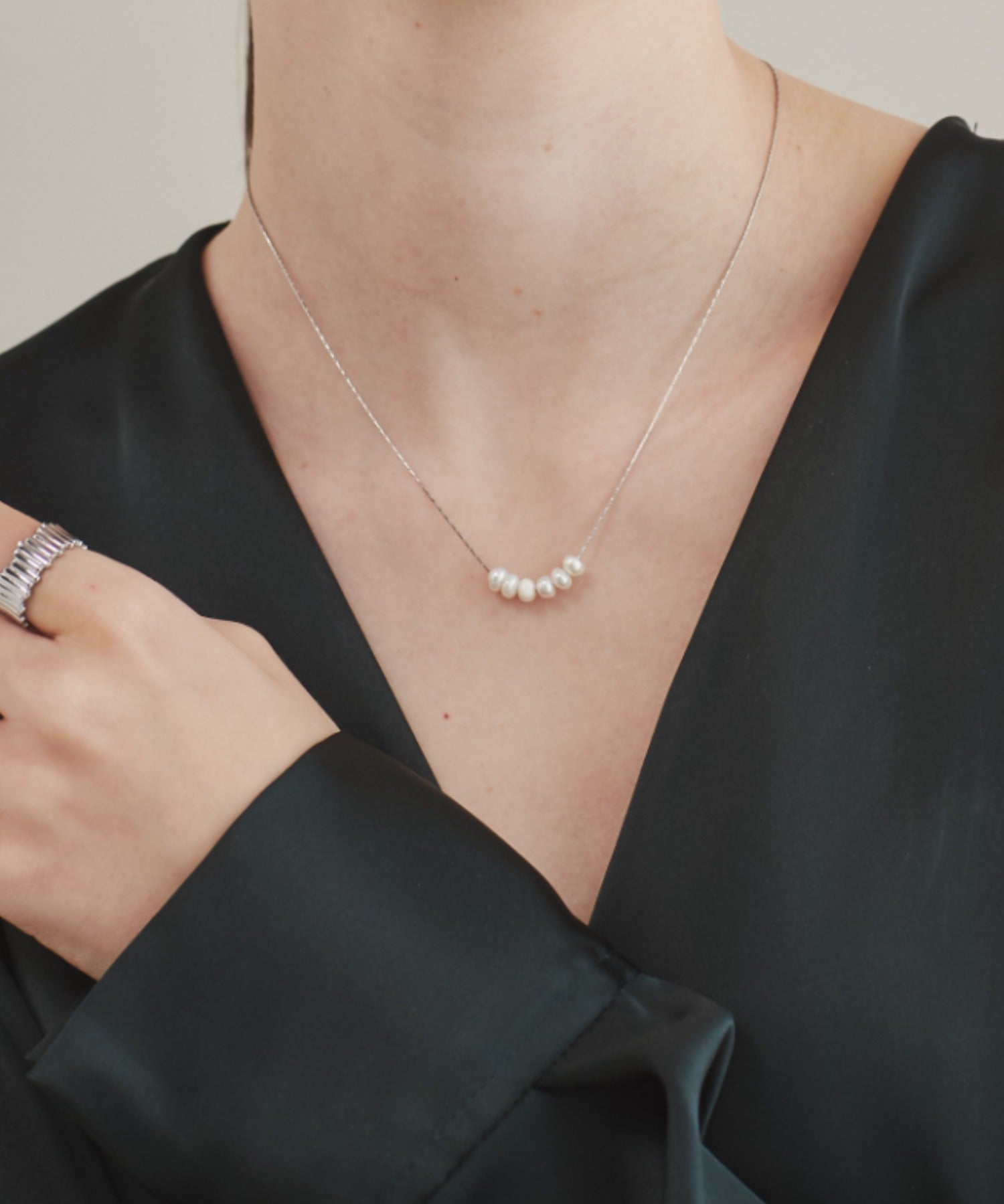ciite' シーテ ネックレス 【 金属アレルギー対応 】 小ぶり淡水パールネックレス サージカルステンレス