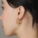 ciite' シーテ ピアス（両耳用） 【 金属アレルギー対応 】 ツイストフープピアス サージカルステンレス (両耳用)