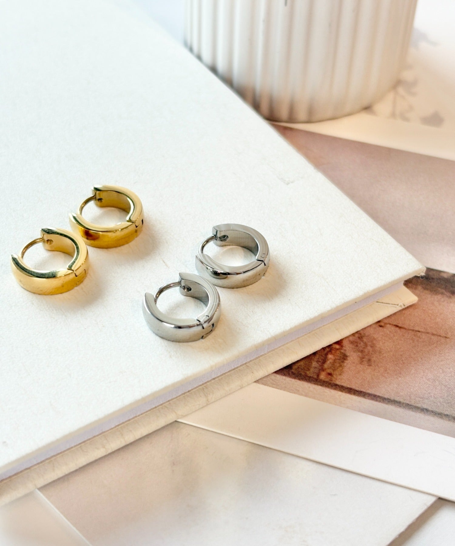 ciite' シーテ ピアス（両耳用） 【 金属アレルギー対応 】シンプルフープピアス サージカルステンレス（両耳用）