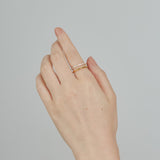 ciite' シーテ リング 【 金属アレルギー対応 】 ビジューダブルリング サージカルステンレス