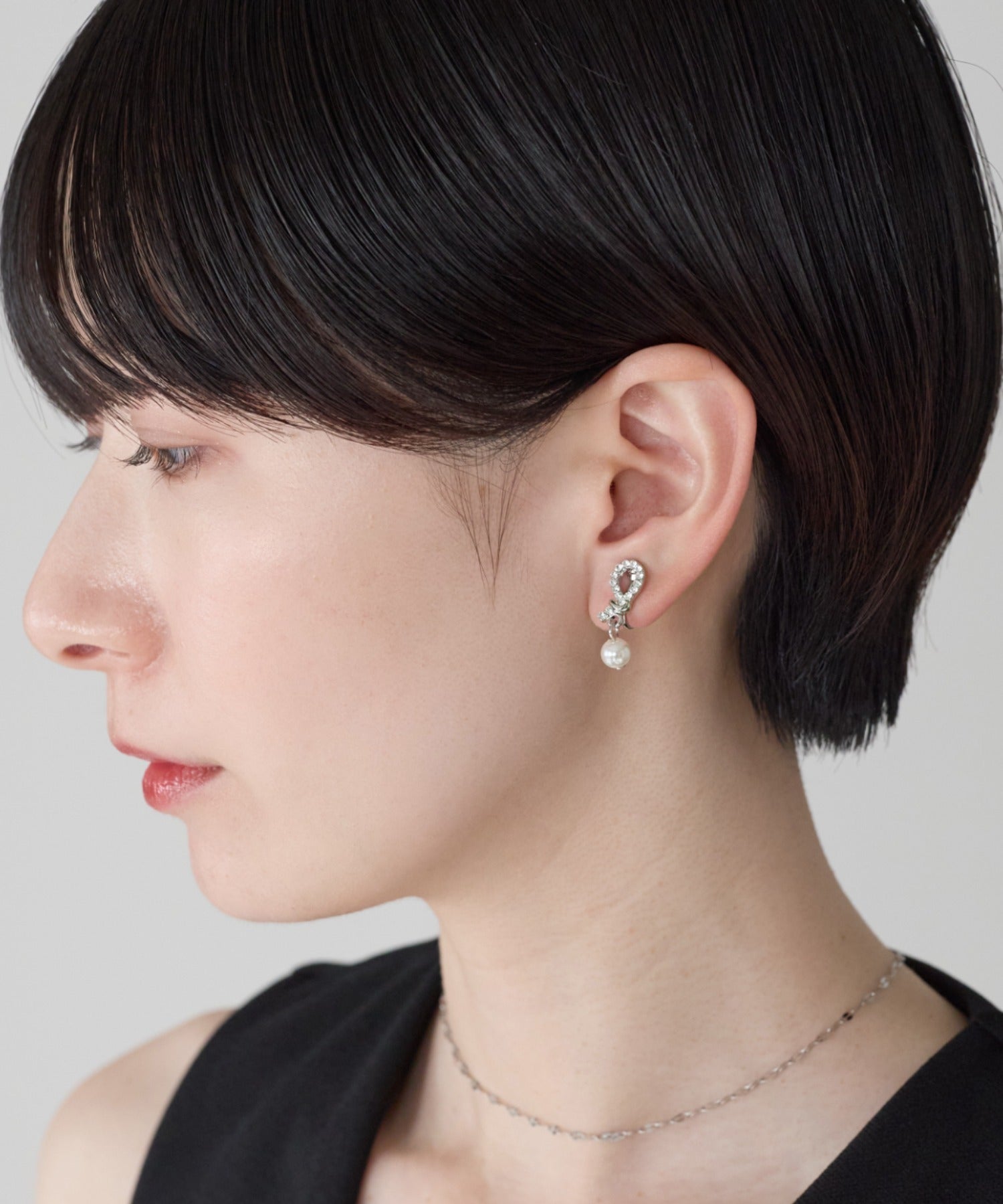 ciite' シーテ イヤリング シリコン付 デザインパールビジュー イヤリング