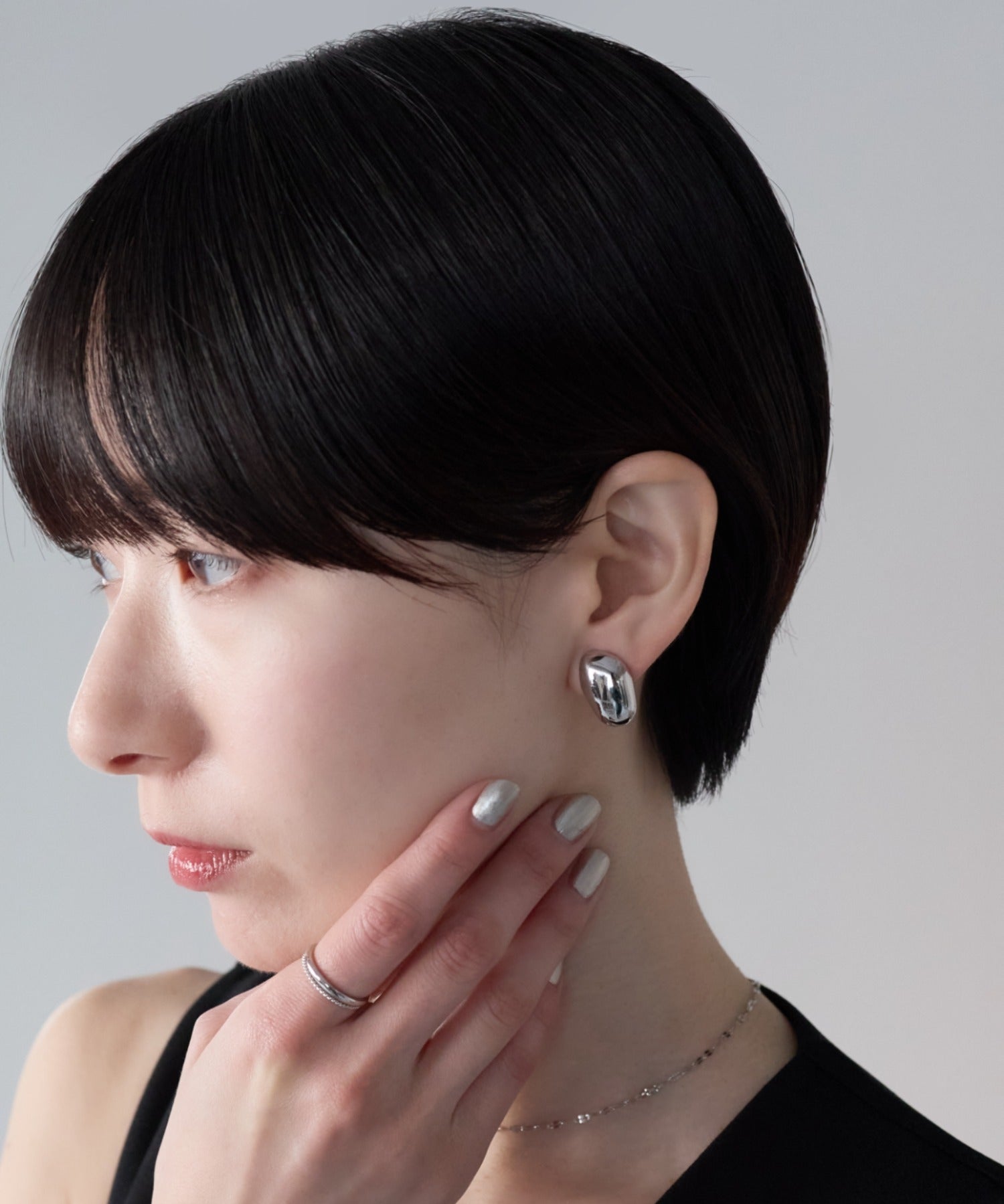 ciite' シーテ イヤリング シリコン付 メタルデザイン イヤリング