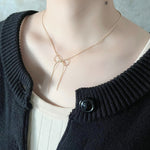 ciite' シーテ ネックレス 【 金属アレルギー対応 】 simple ribbon necklace / シンプル リボン ネックレス サージカルステンレス