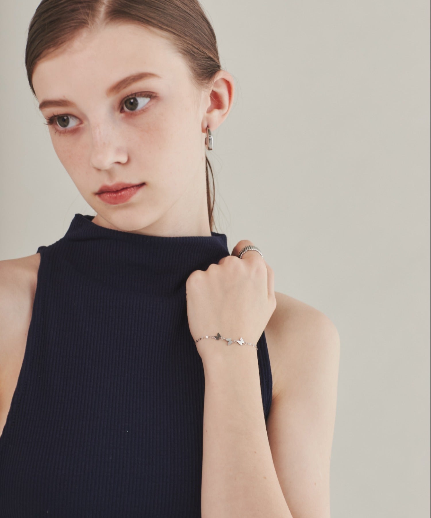 ciite' シーテ ブレスレット 【 金属アレルギー対応 】 バタフライ ブレスレット サージカルステンレス