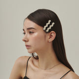 ciite' シーテ ヘアアクセサリー ウェーブデザインヘアピン 2個セット