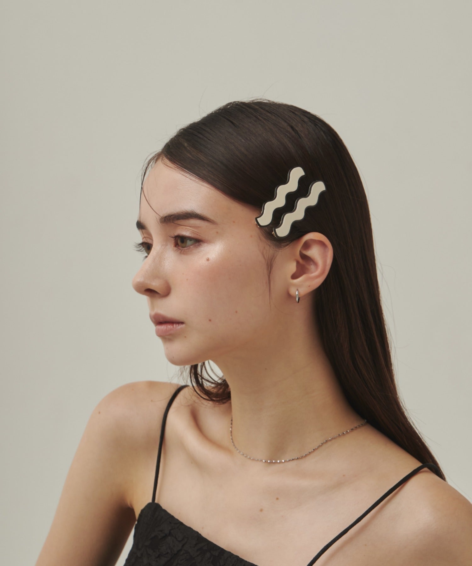 ciite' シーテ ヘアアクセサリー ウェーブデザインヘアピン 2個セット