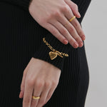 ciite' シーテ ブレスレット 【 金属アレルギー対応 】 ハートペンダント ブレスレット サージカルステンレス