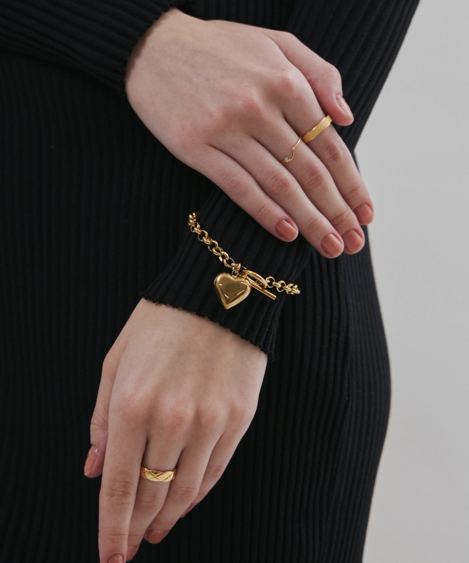 ciite' シーテ ブレスレット 【 金属アレルギー対応 】 ハートペンダント ブレスレット サージカルステンレス