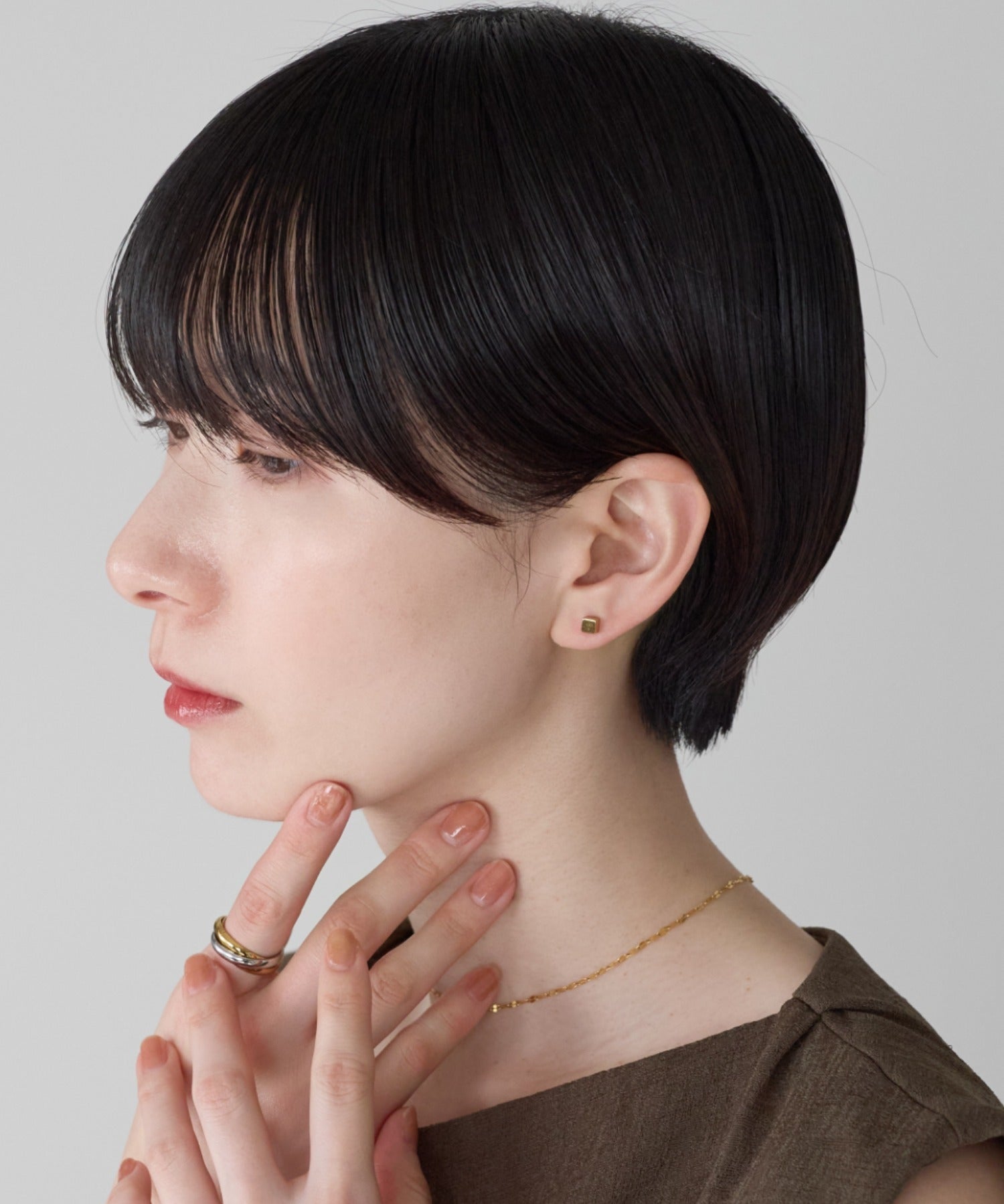 ciite' シーテ ピアス（両耳用） 【金属アレルギー対応】シンプルスクエア ピアス