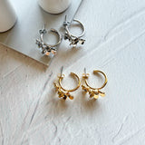 ciite' シーテ ピアス（両耳用） フラワービジュー フープピアス（両耳用）