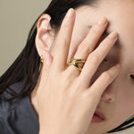 ciite' シーテ リング 【 金属アレルギー対応 】 ビッグクロスリング サージカルステンレス