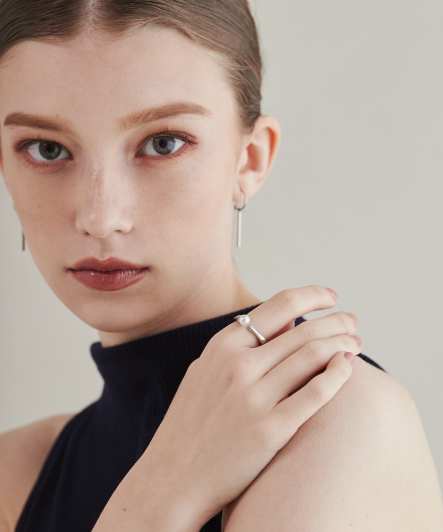 ciite' シーテ リング 【 金属アレルギー対応 】 パールモチーフリング サージカルステンレス