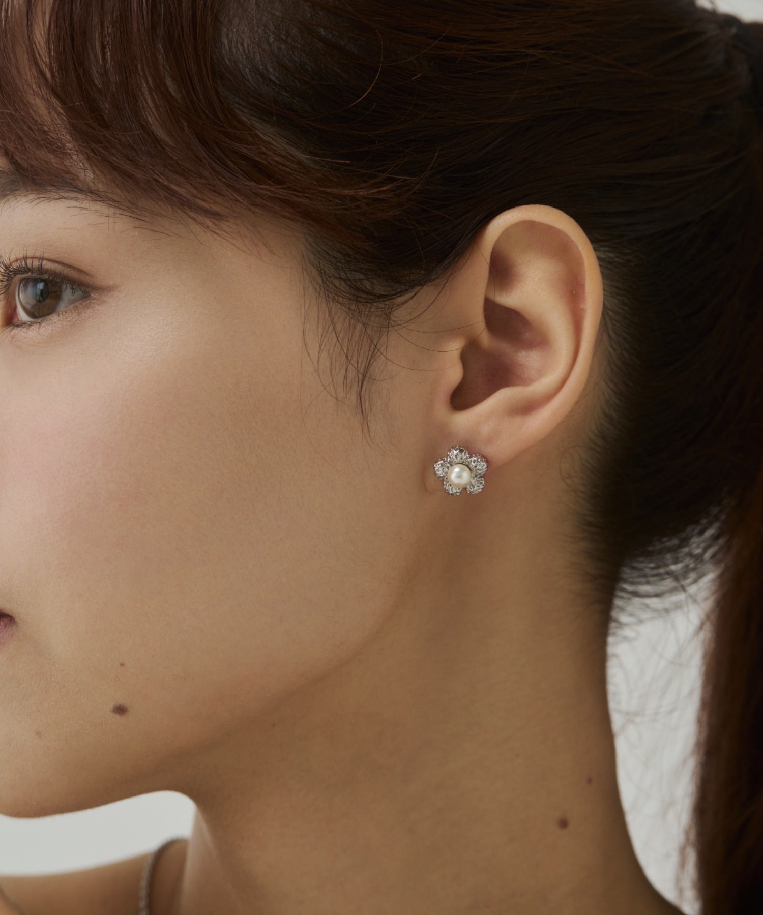 ciite' シーテ ピアス（両耳用） パール フラワーピアス（両耳用）