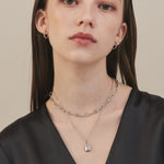 ciite' シーテ ネックレス 【 金属アレルギー対応 】 チェーン & パドロックネックレス 2セット