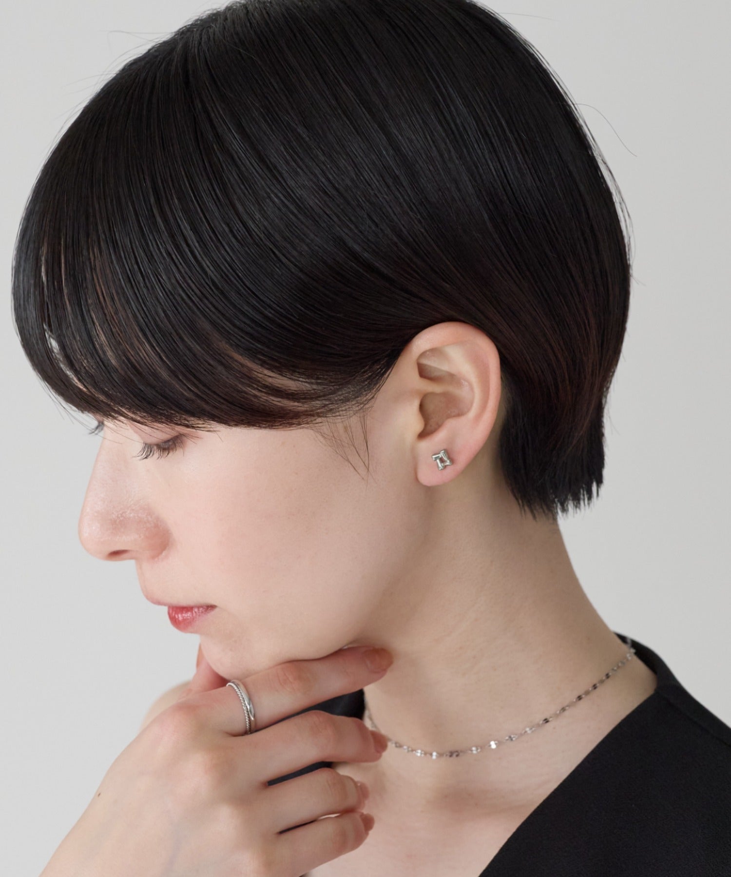 ciite' シーテ ピアス（両耳用） 【金属アレルギー対応】スクエアデザイン ピアス