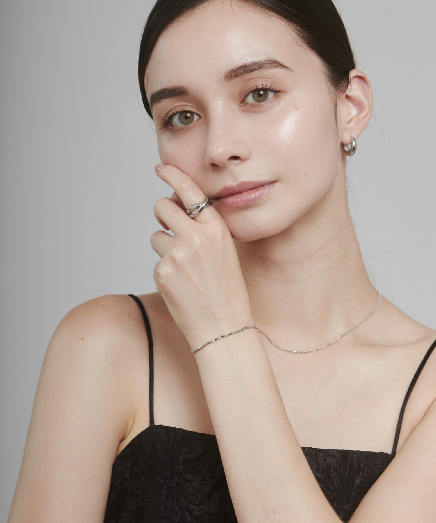 ciite' シーテ ブレスレット 【 金属アレルギー対応 】グリッターチェーンブレスレット サージカルステンレス