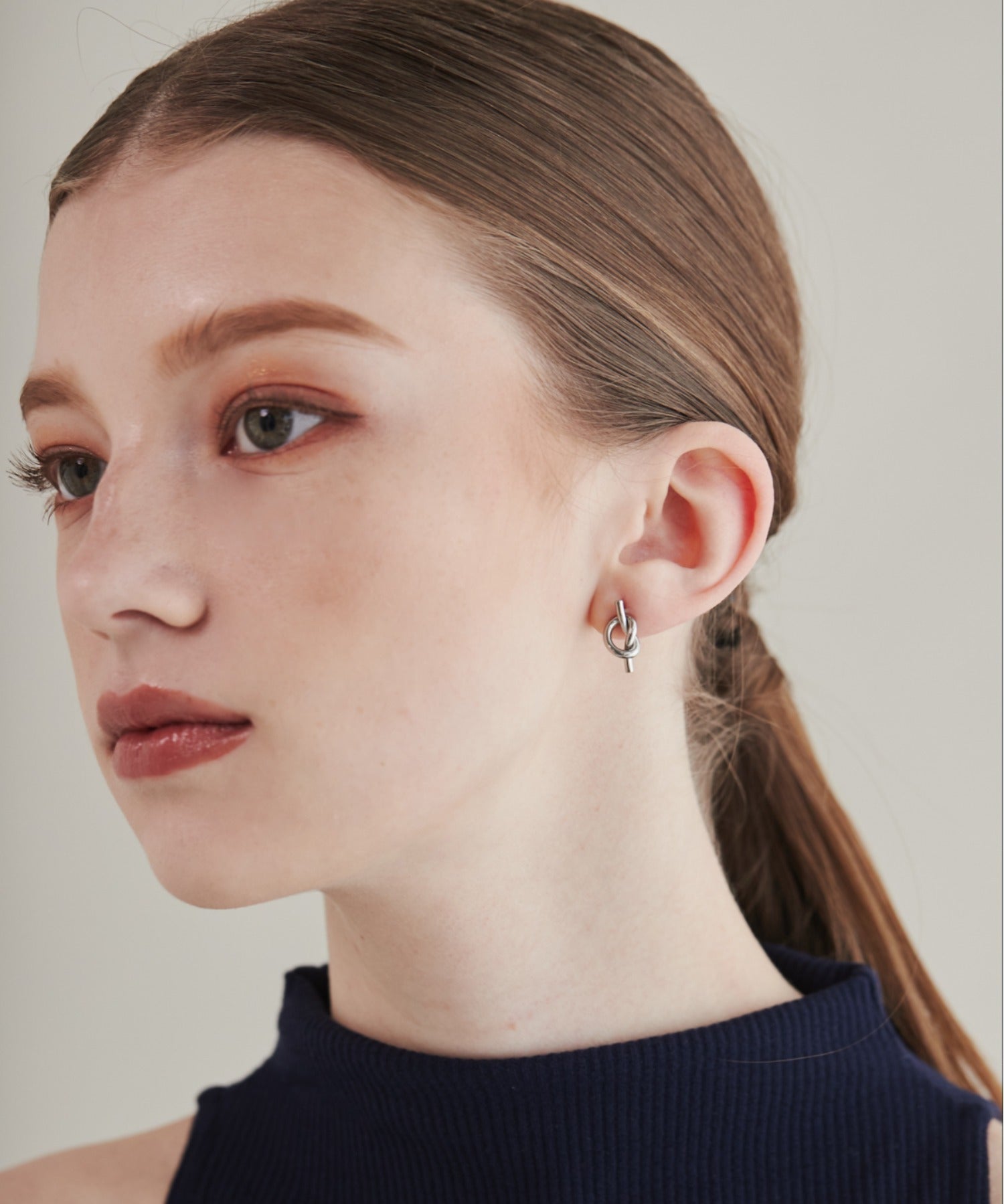 ciite' シーテ ピアス（両耳用） 【 金属アレルギー対応 】 ノットピアス サージカルステンレス (両耳用)