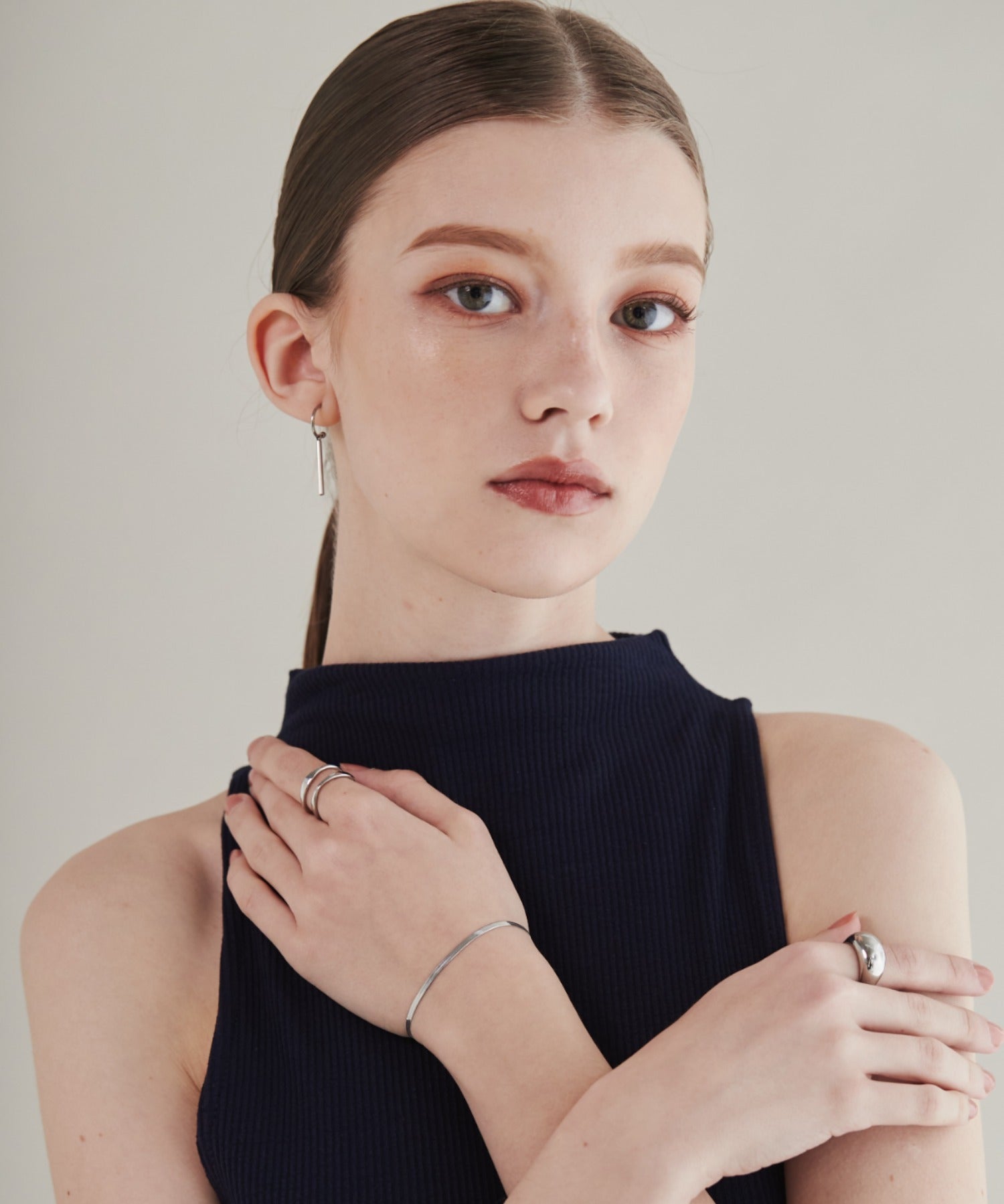 ciite' シーテ ブレスレット 【 金属アレルギー対応 】 2mm シンプルスネークチェーンブレスレット サージカルステンレス