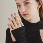 ciite' シーテ リング 【 金属アレルギー対応 】 ダブルハートリング サージカルステンレス