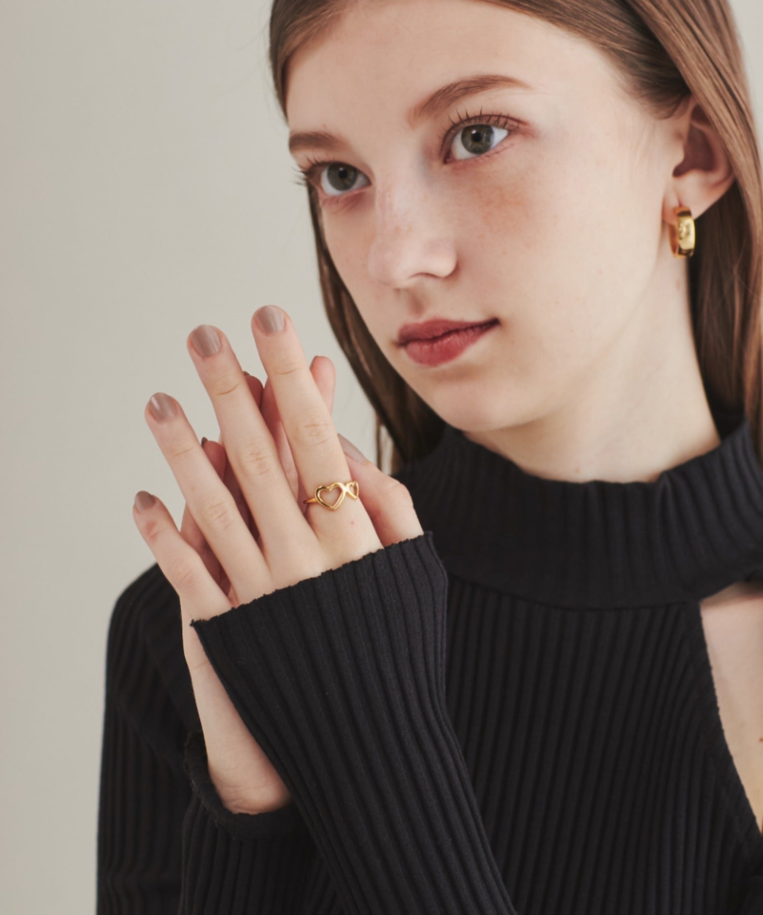 ciite' シーテ リング 【 金属アレルギー対応 】 ダブルハートリング サージカルステンレス