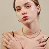 ciite' シーテ ネックレス 【 金属アレルギー対応 】 2連チェーンネックレス サージカルステンレス