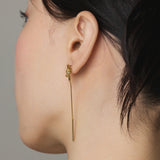 ciite' シーテ ピアス（両耳用） 【 金属アレルギー対応 】 ノットチェーンピアス サージカルステンレス (両耳用)