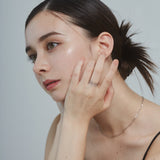 ciite' シーテ リング 【 金属アレルギー対応 】 ビジューダブルリング サージカルステンレス